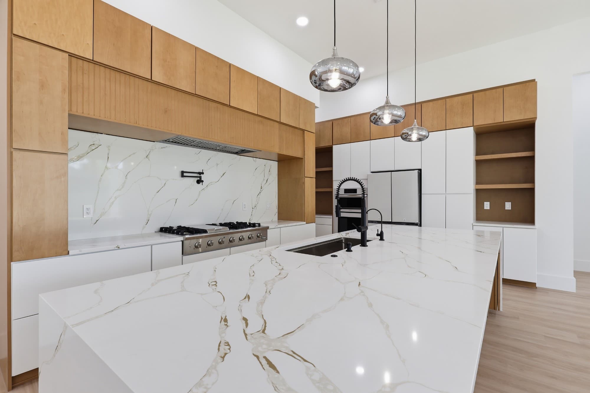 Contemporary kitchen photographed by AV Media Collective